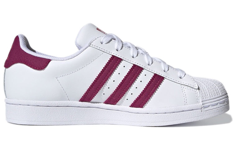 (WMNS) adidas originals Superstar 'White Red Gold' S42645 - 2