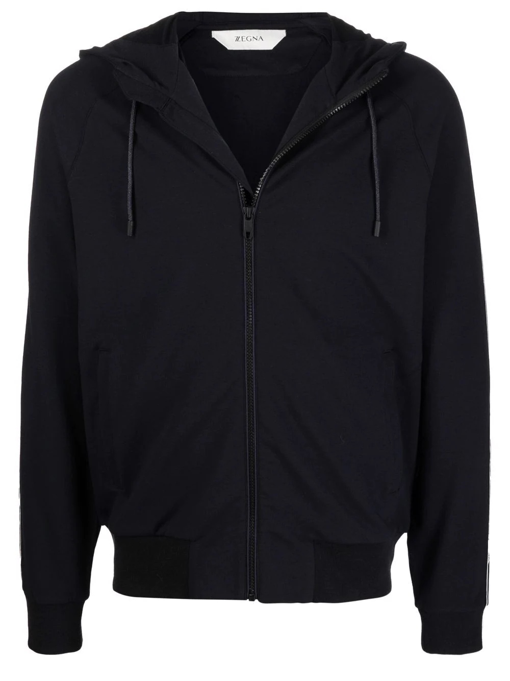 zip-up drawstring hoodie - 1