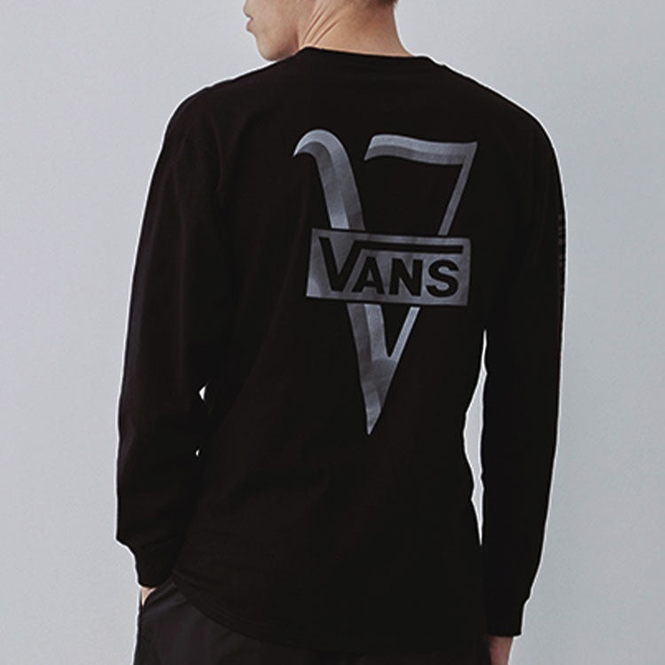 Vans Back Printing Casual Sports Couple Style Black VN0A4MUSBLK - 4