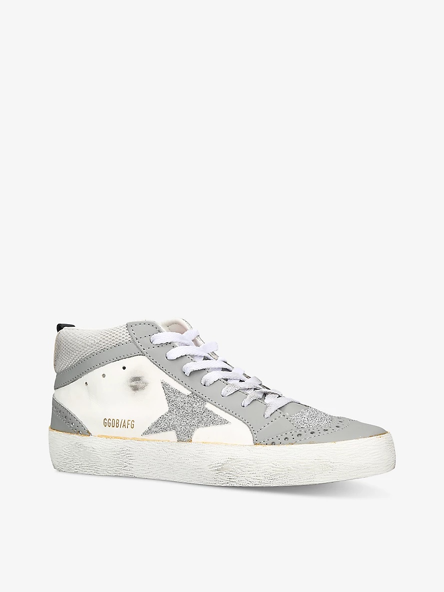 Mid Star 60467 logo-print leather mid-top trainers - 3