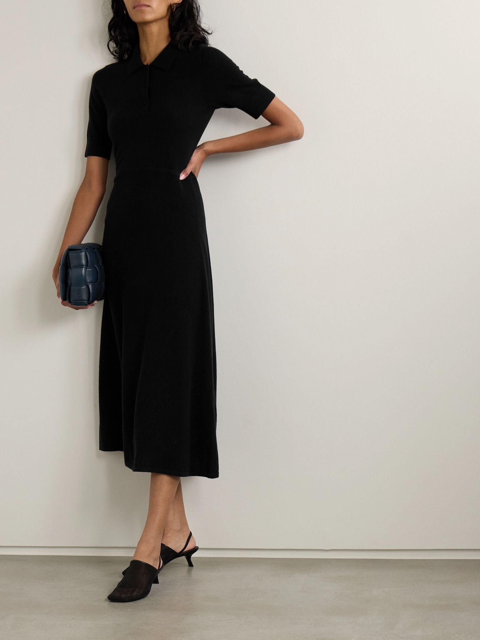 Paris cashmere midi dress Black - 2