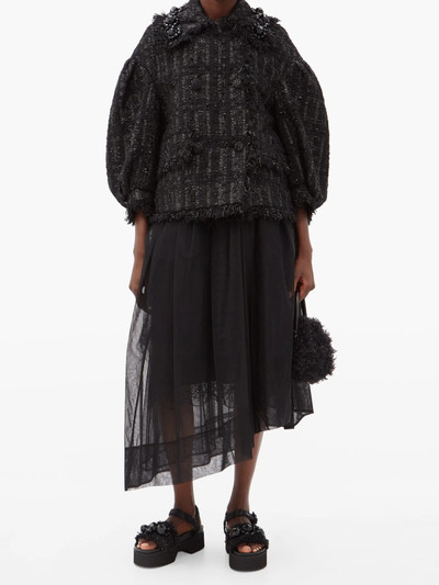 Simone Rocha Bead-embellished tweed jacket outlook