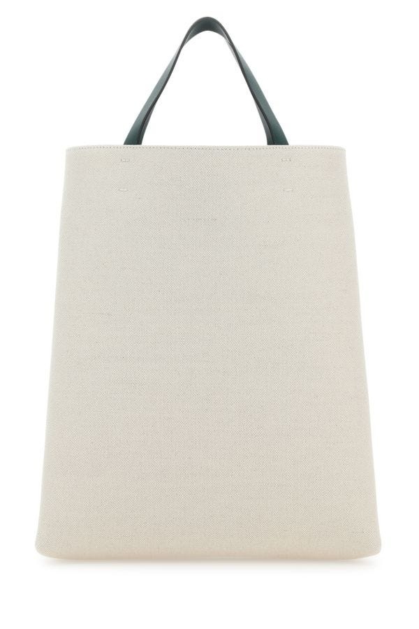 Two-tone canvas VLogo Signature shopping bag - 3