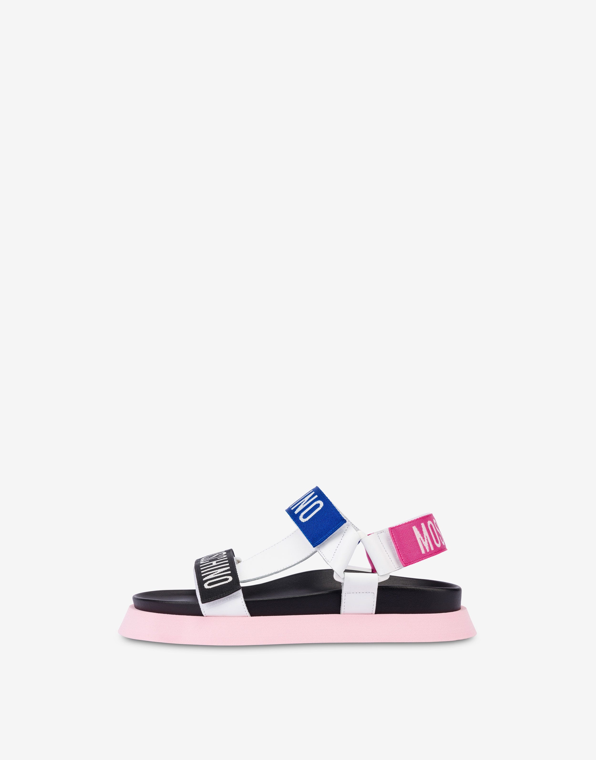 LOGO TAPE PLATFORM SANDALS - 2