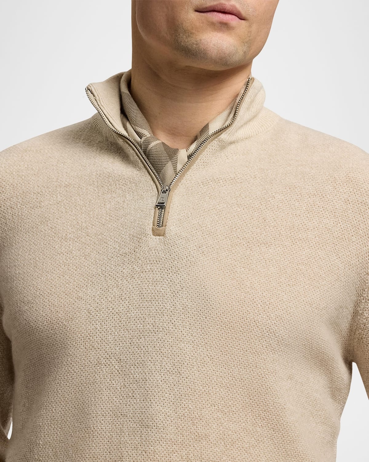 Men's Cashmere Half-Zip Sweater - 5