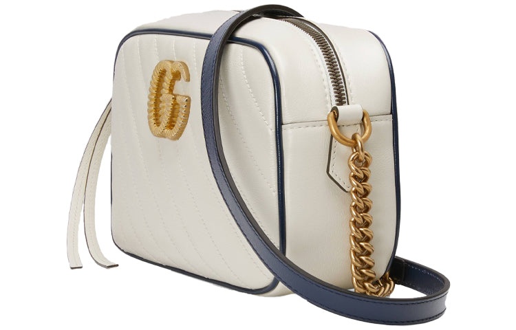(WMNS) Gucci GG Marmont Series Single-Shoulder Bag Small-Size White 447632-0OLFX-9085 - 5