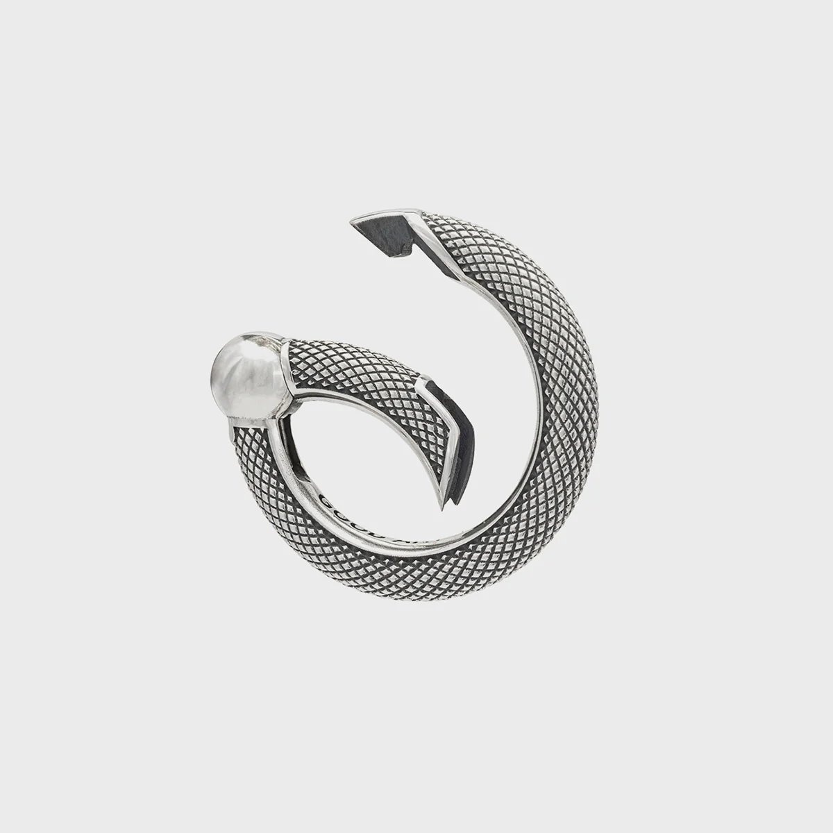 MS-SPRINGR-KNU-B GOOD ART HLYWD Goosebump Spring Ring Size B - Sterling Silver - 3