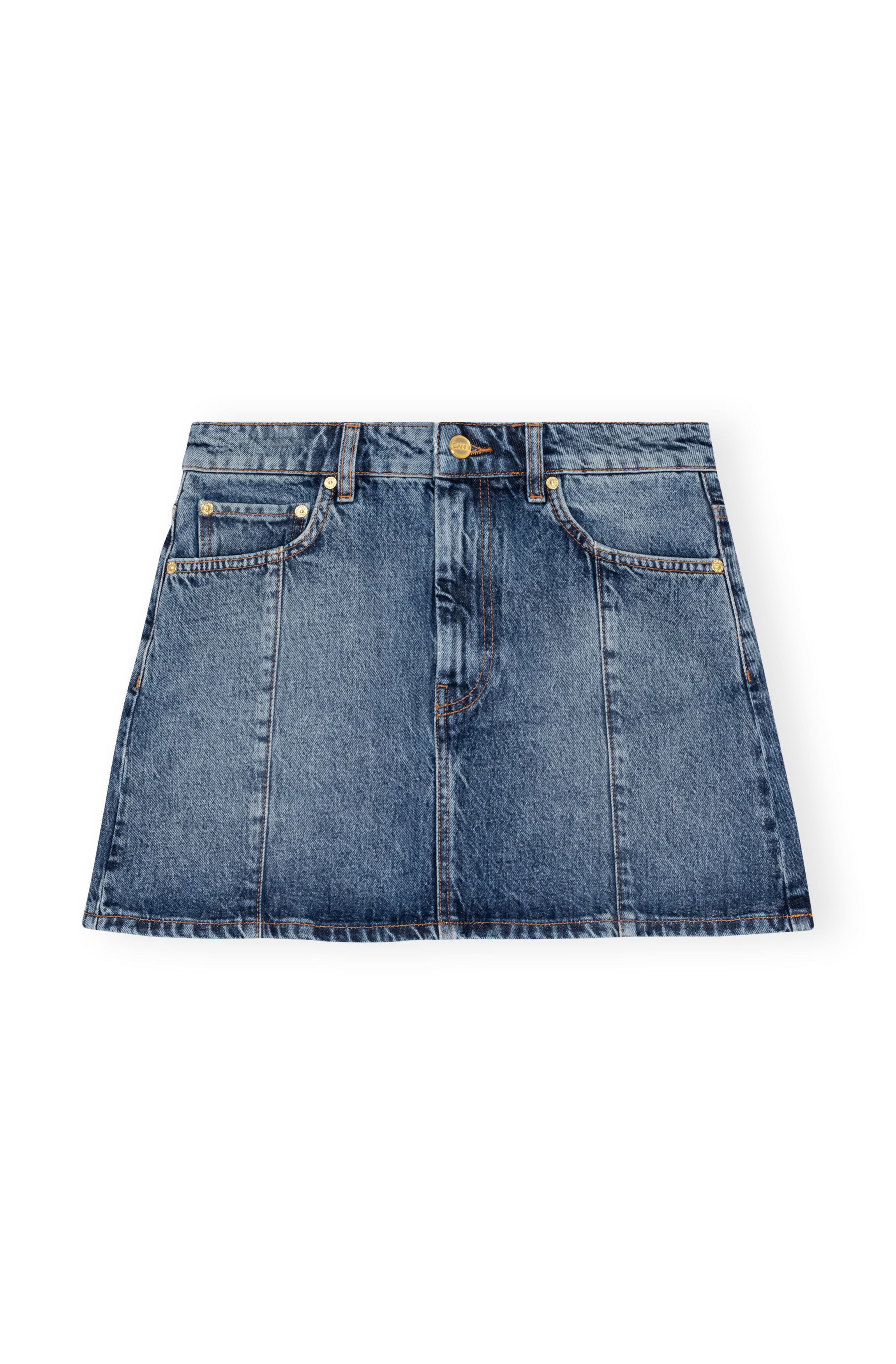 SPARKLE LOGO DENIM MINI SKIRT - 1