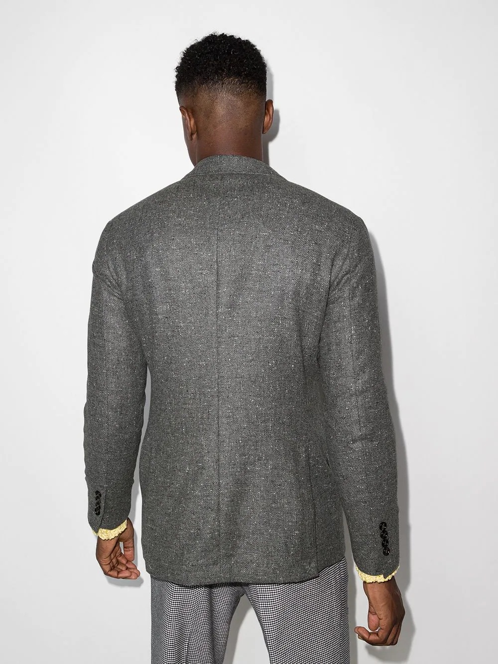 double-breasted wool-cashmere blazer - 3