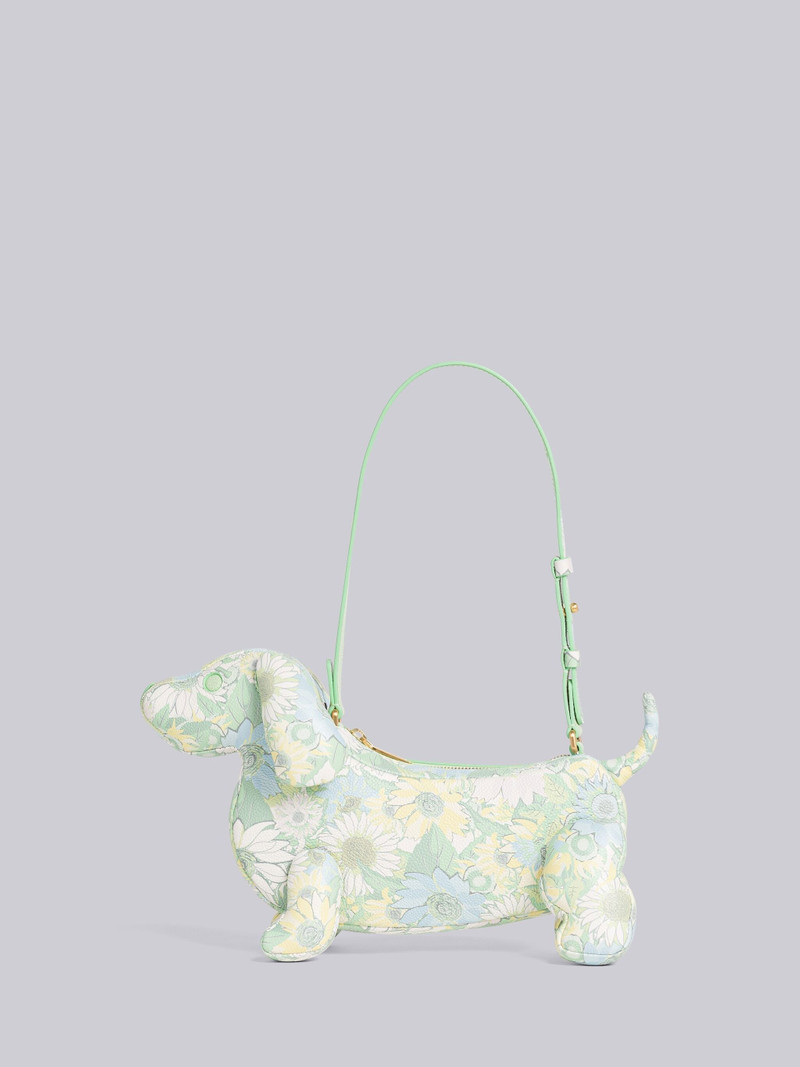 Pebble Grain Leather Flower Hector Baguette Bag 1