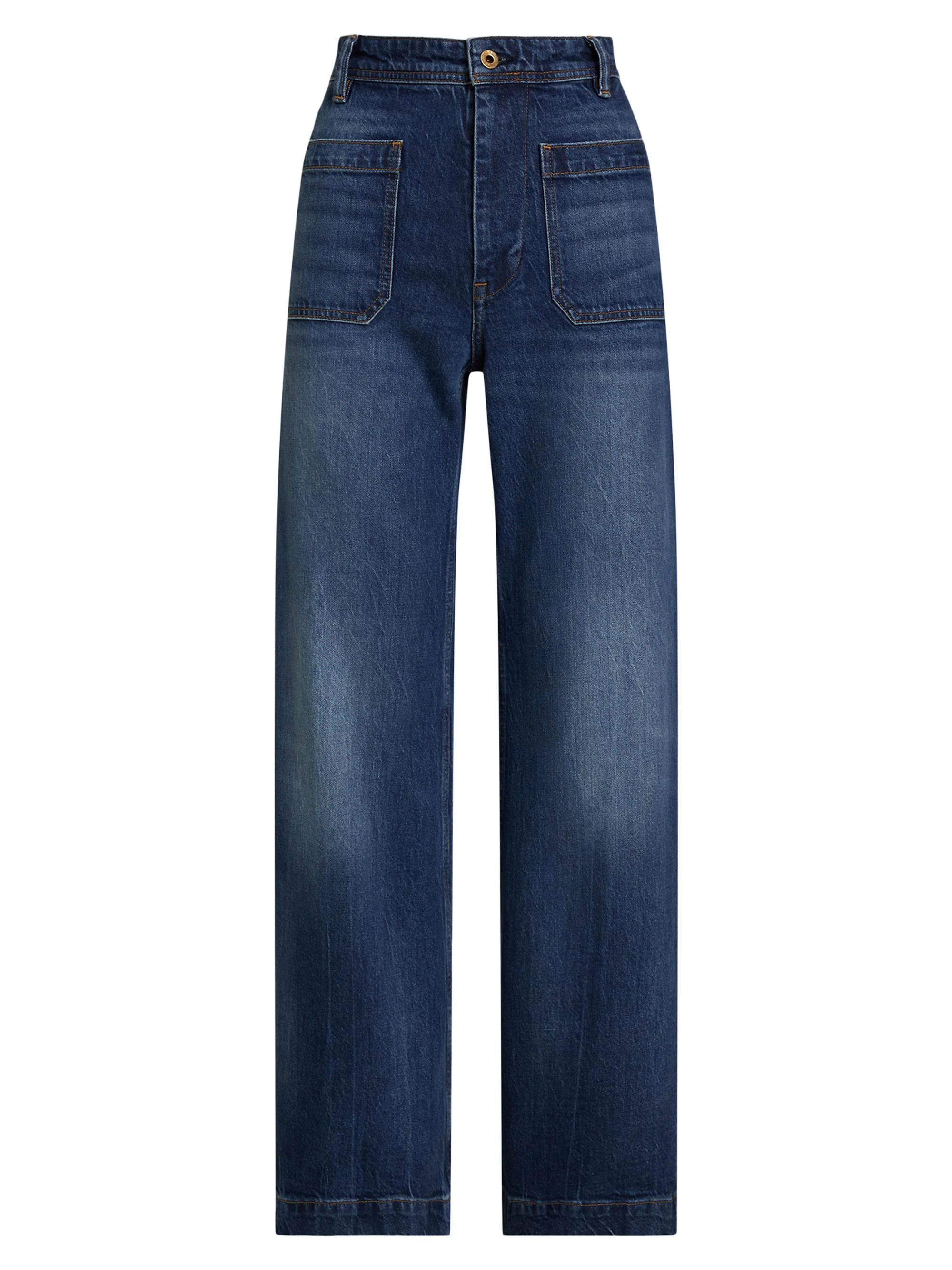 Women's Faded Straight-Leg Jeans - Candaze Wash - 1