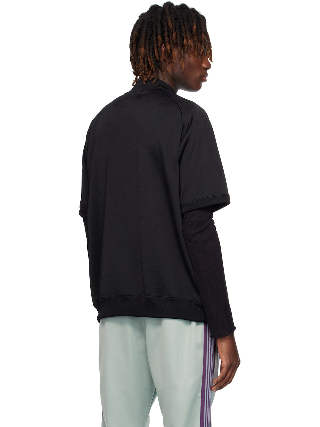 Black Mock Neck T-shirt - 3