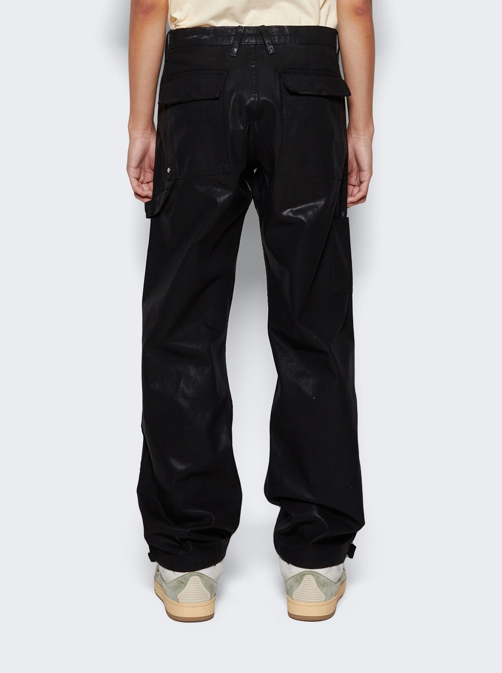 Oil Stain Reza Double Knee Jeans Black - 5