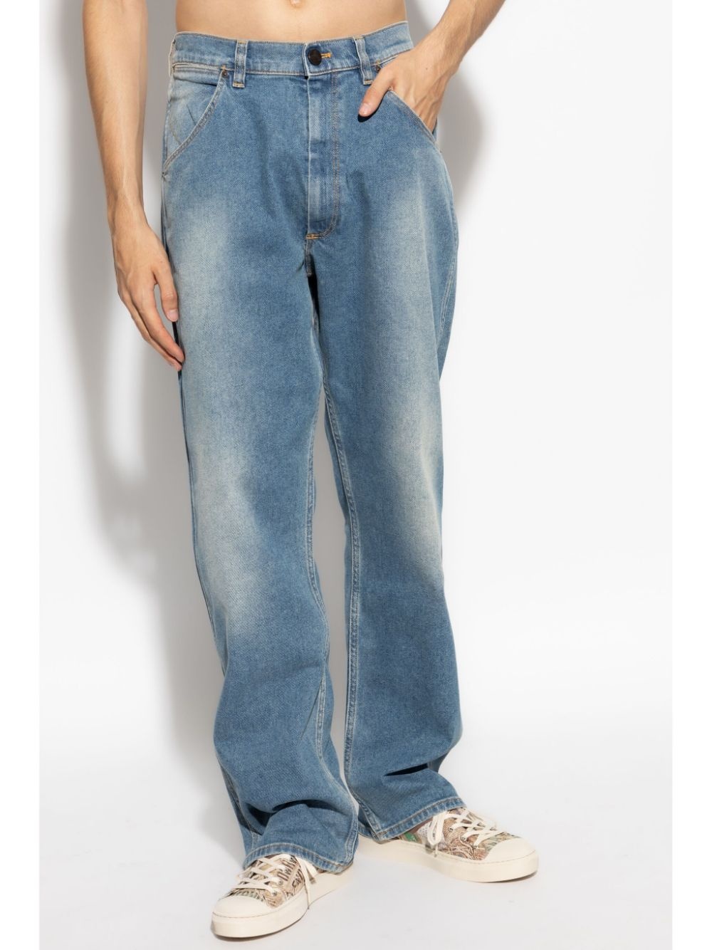 cotton straight jeans - 5