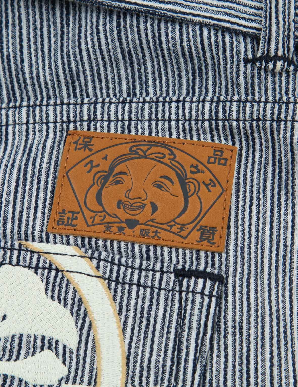 Kamon Print Paper Bag Dobby Shorts - 14