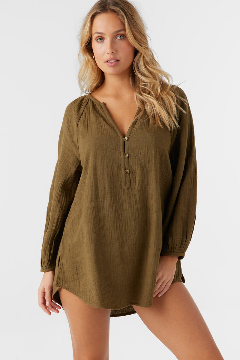 Krysten Crinkle Double Gauze Tunic Swim Cover-Up 3