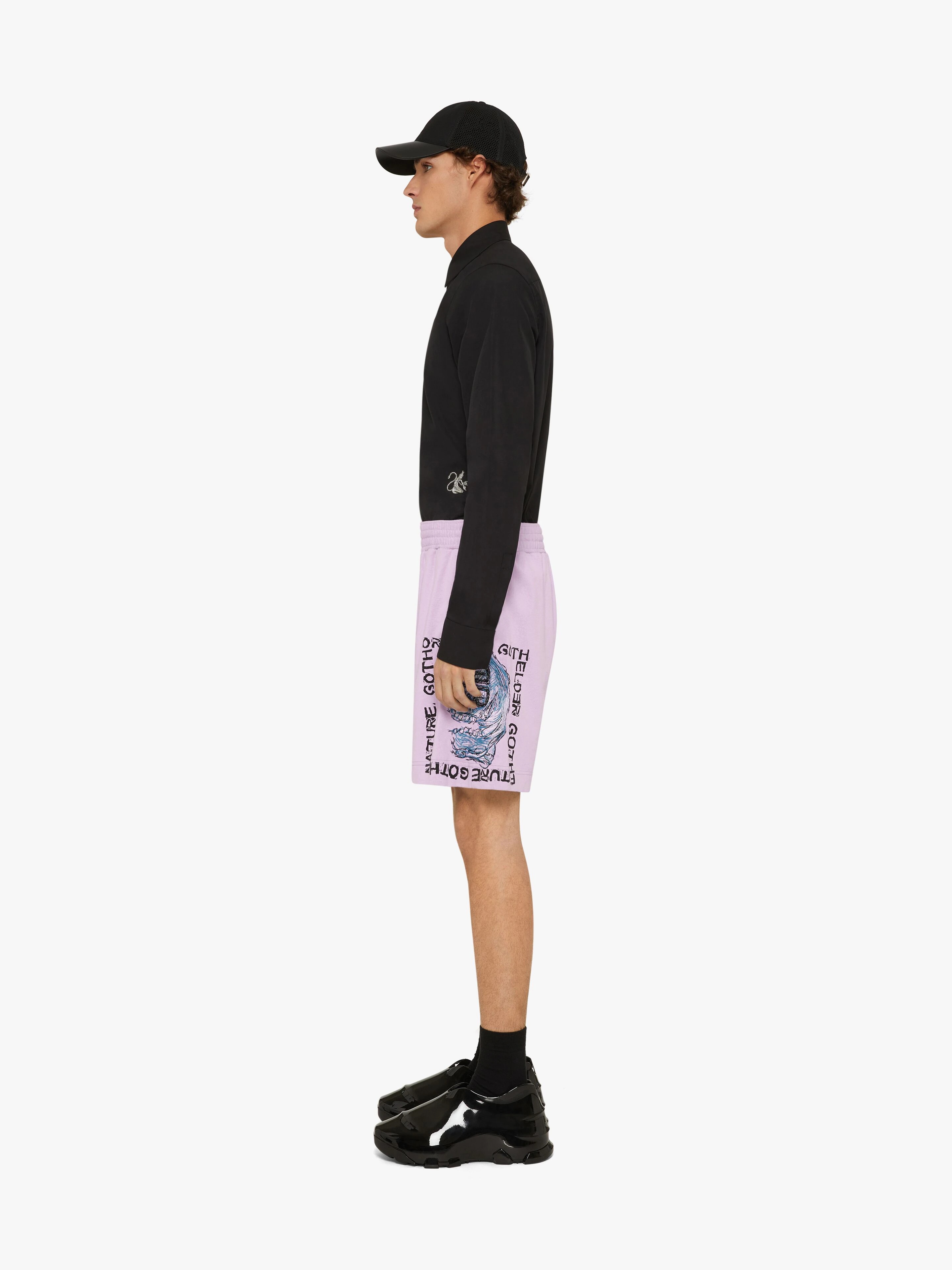 BERMUDA IN JERSEY WITH 4G SKULL EMBROIDERY - 3