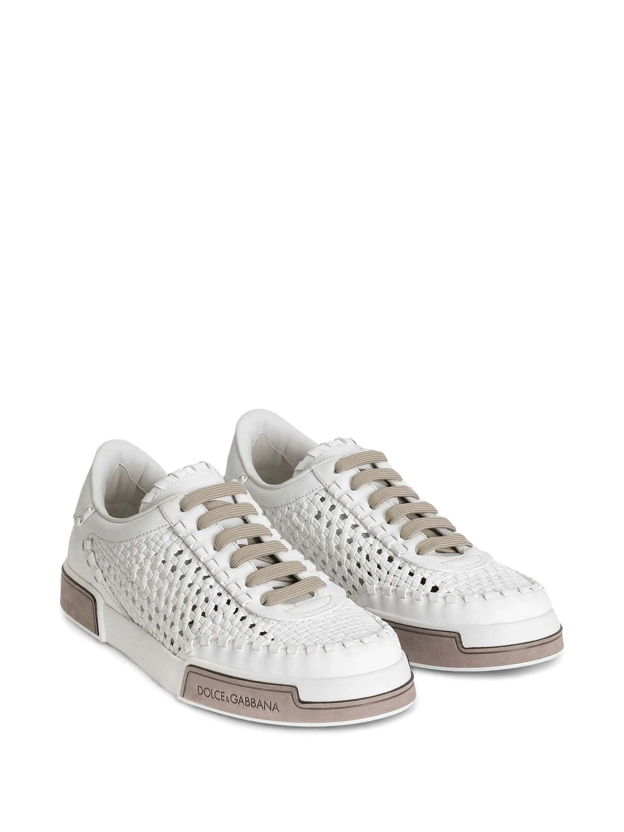 Woven Leather Sneakers - 2