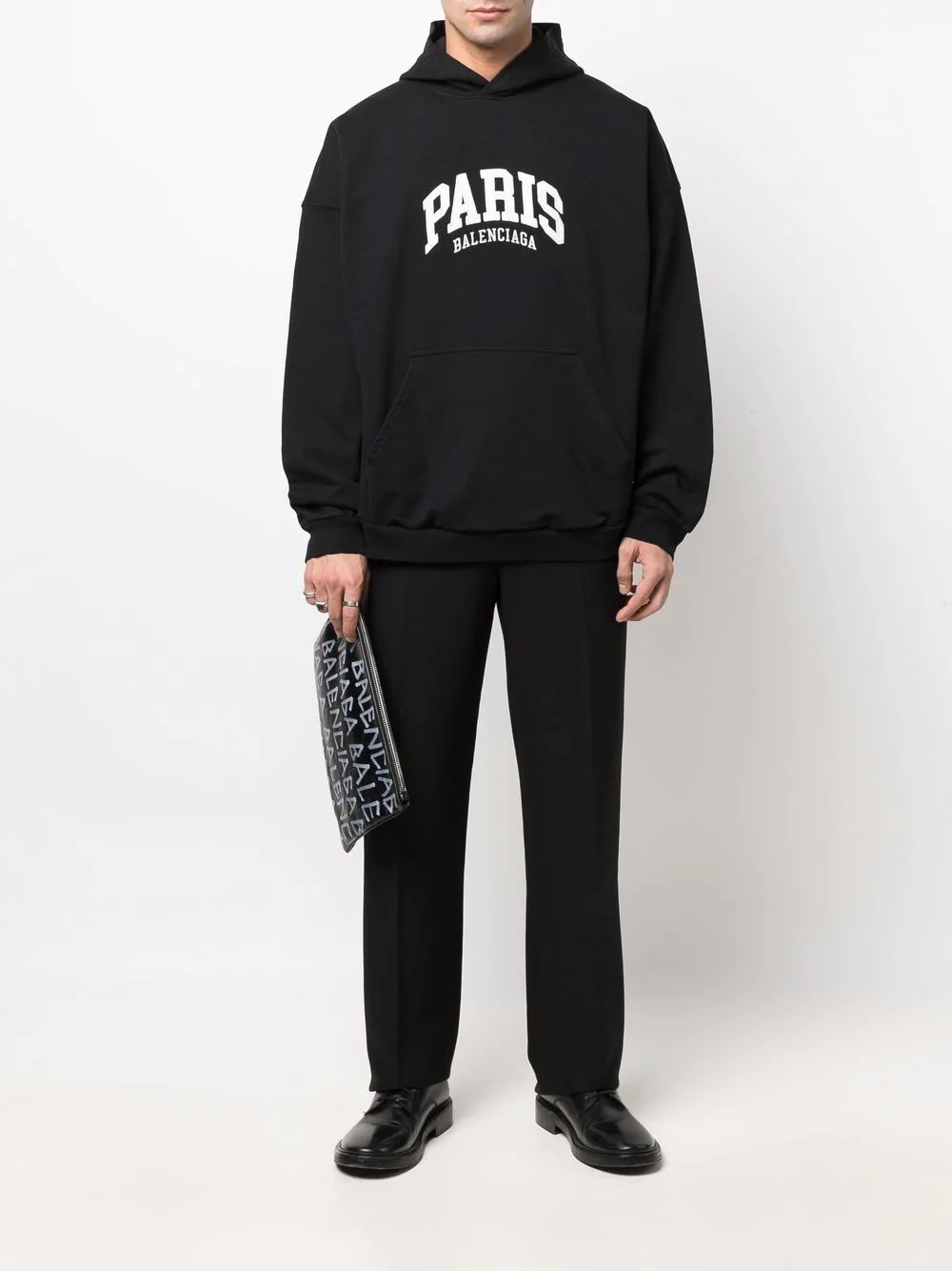 Paris logo embroidered hoodie - 2