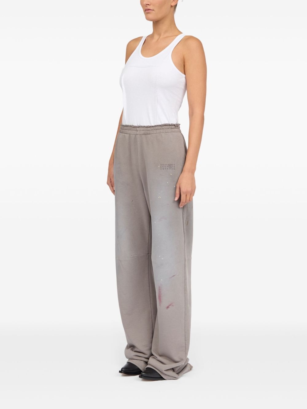 paint-splatter track pants - 4