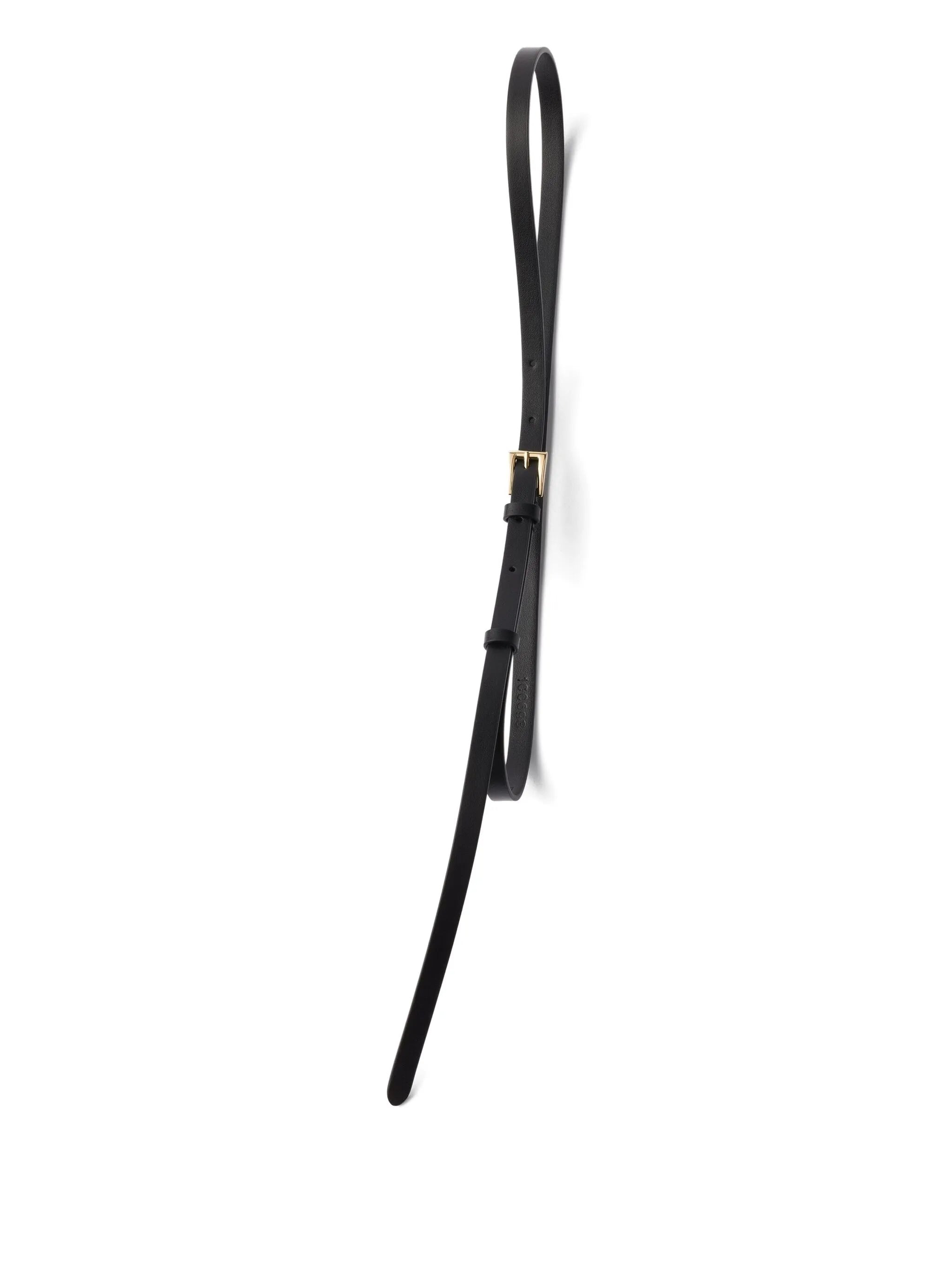leather square-buckle belt - 3