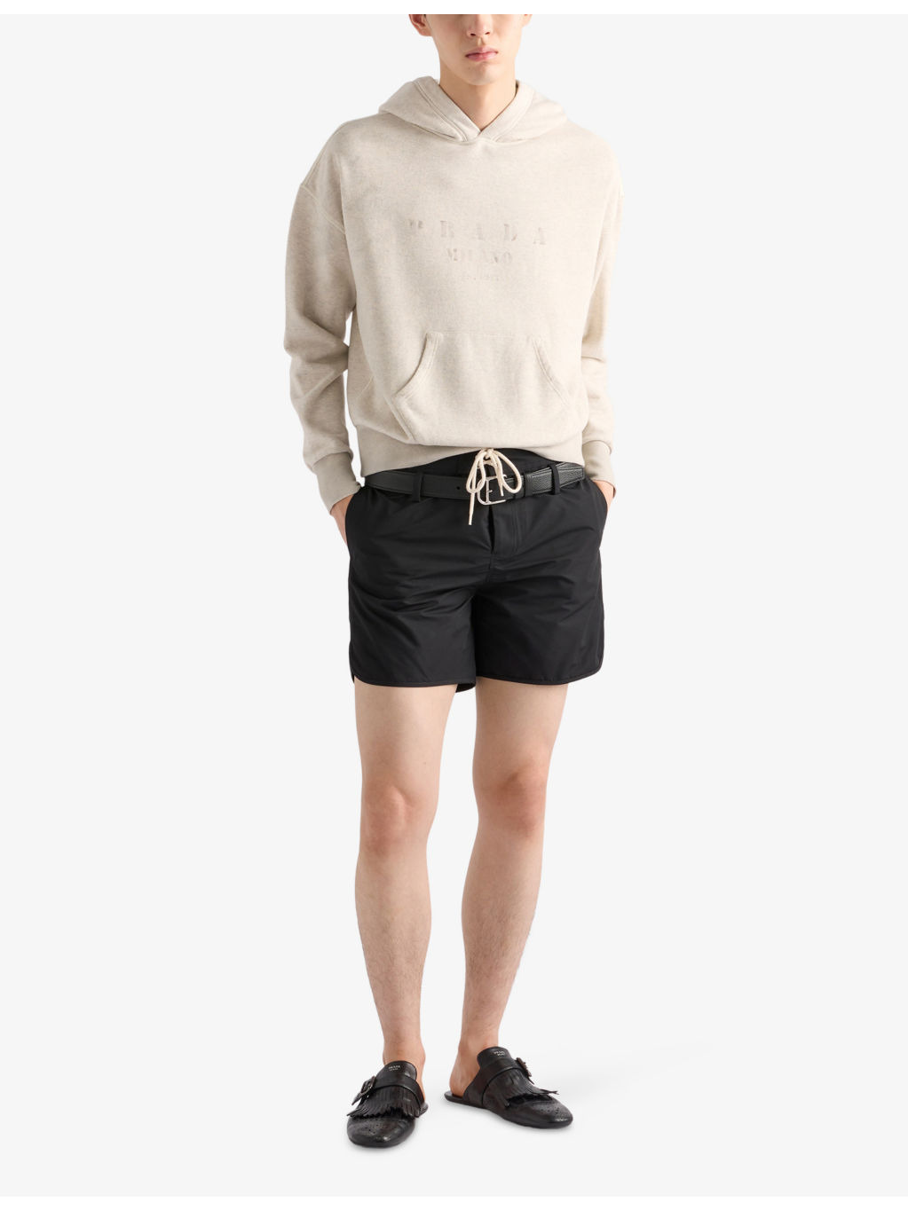 Faint Graphic-Print Cotton Hoody - 2