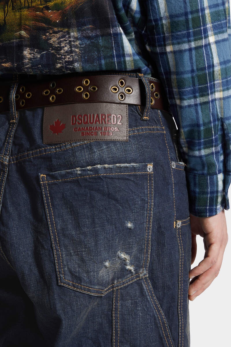 DARK DESERT DUST WASH LOOSE CARPENTER JEANS - 6