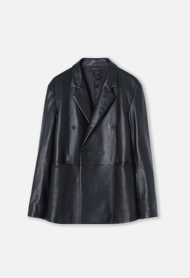 LEATHER DOUBLE BREASTED BLAZER 1