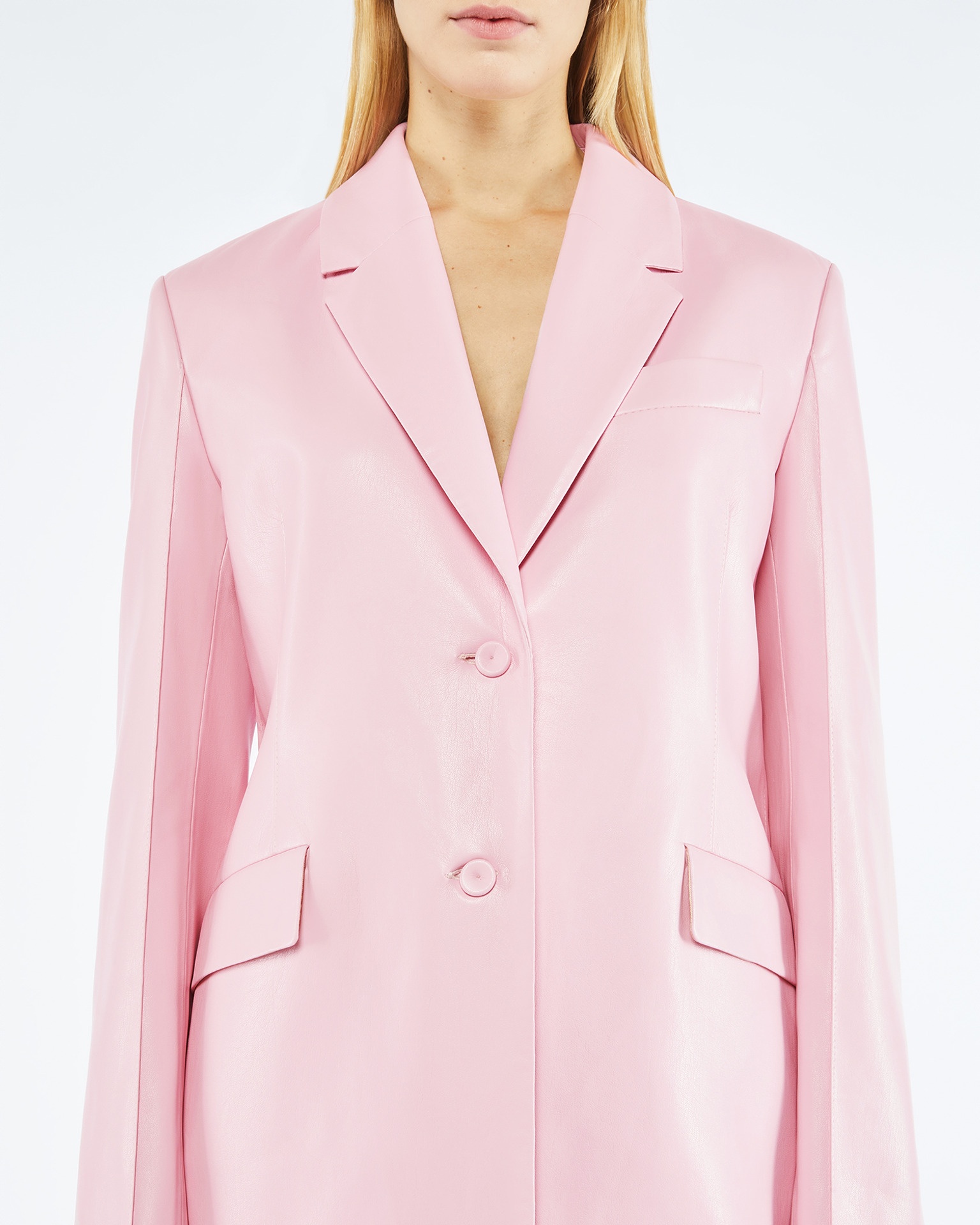 KARO - OKOBOR™ alt-leather blazer - Pink - 5