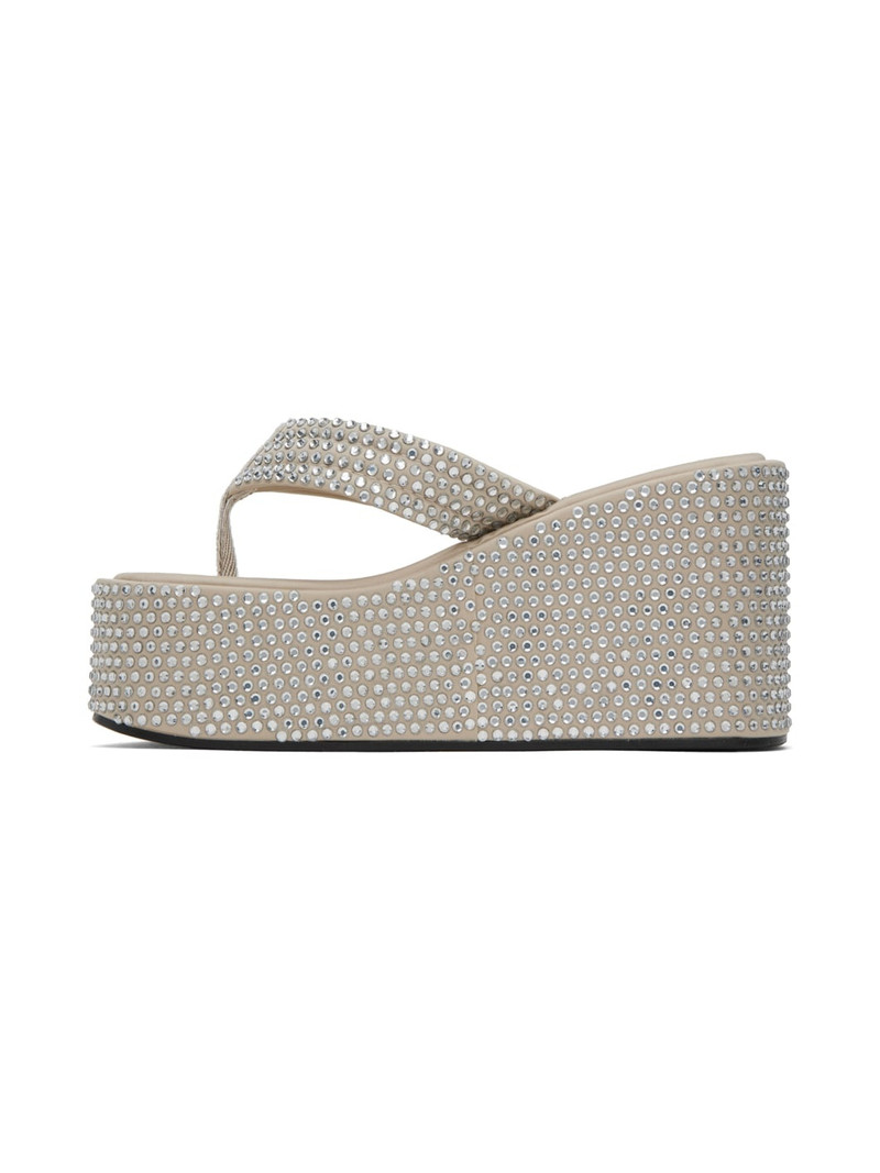 COPERNI Beige Crystal Embellished Sandals outlook
