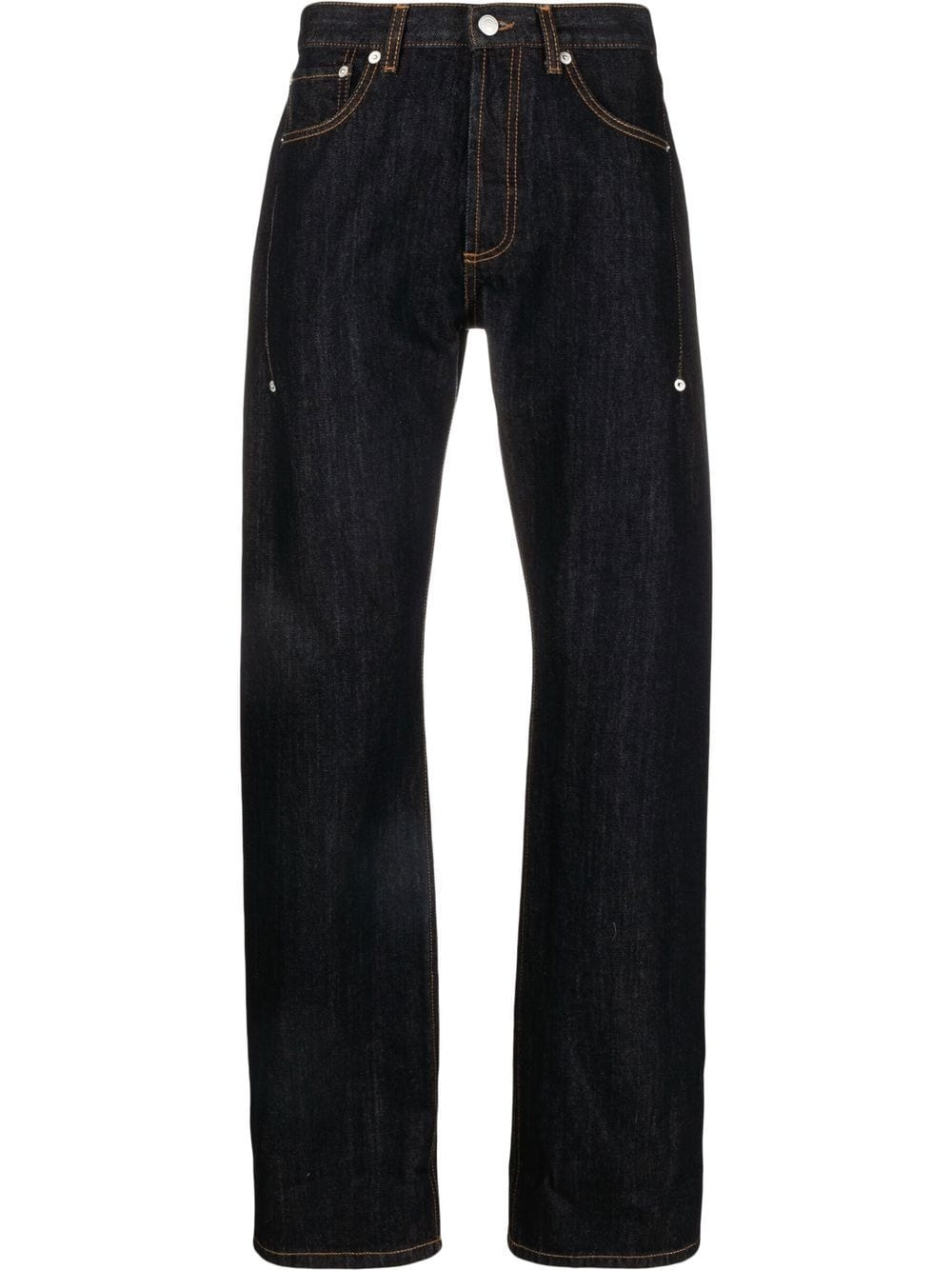 five-pocket straight-leg jeans - 1