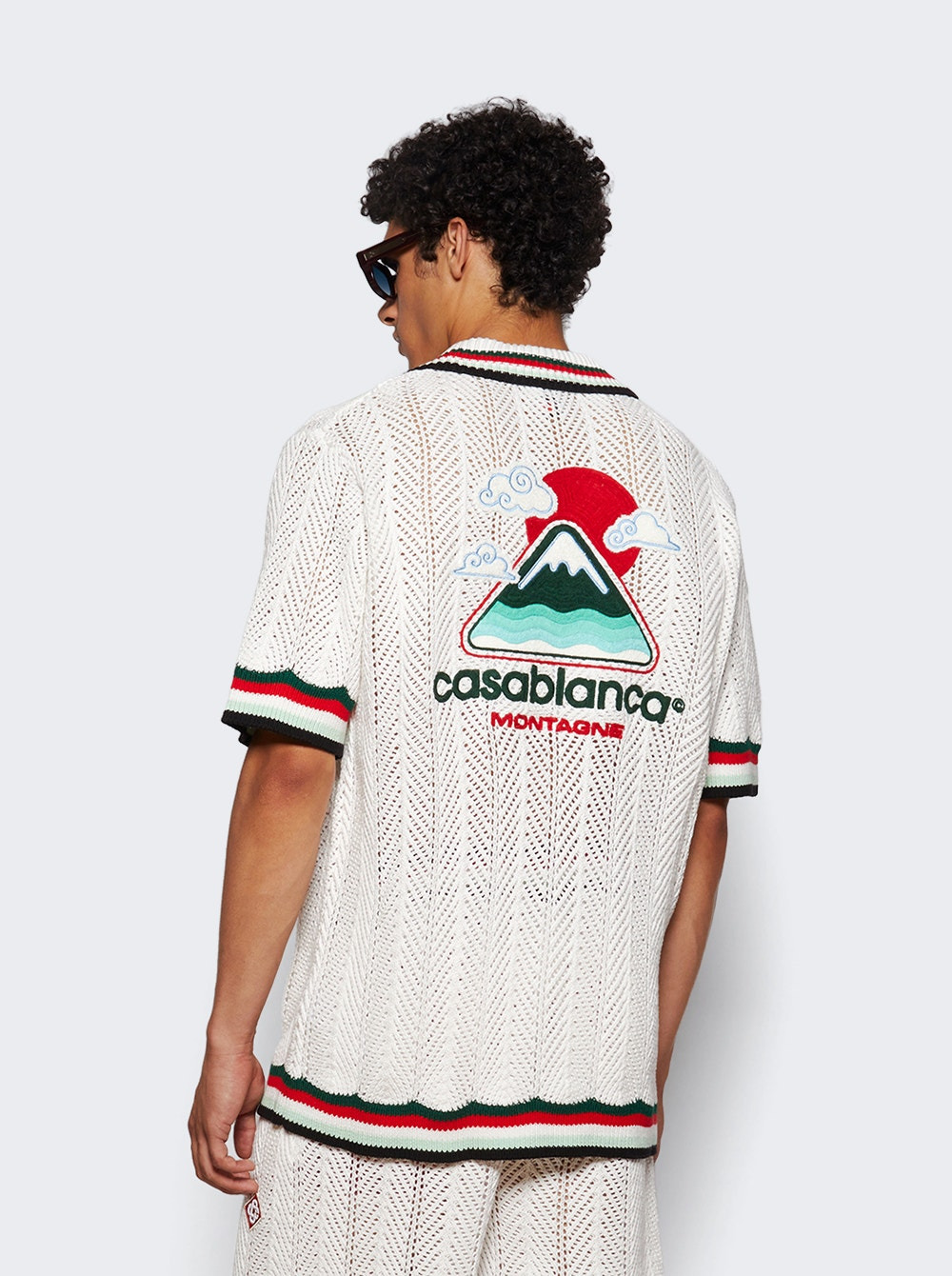 Sporty Faux Crochet Shirt White - 4