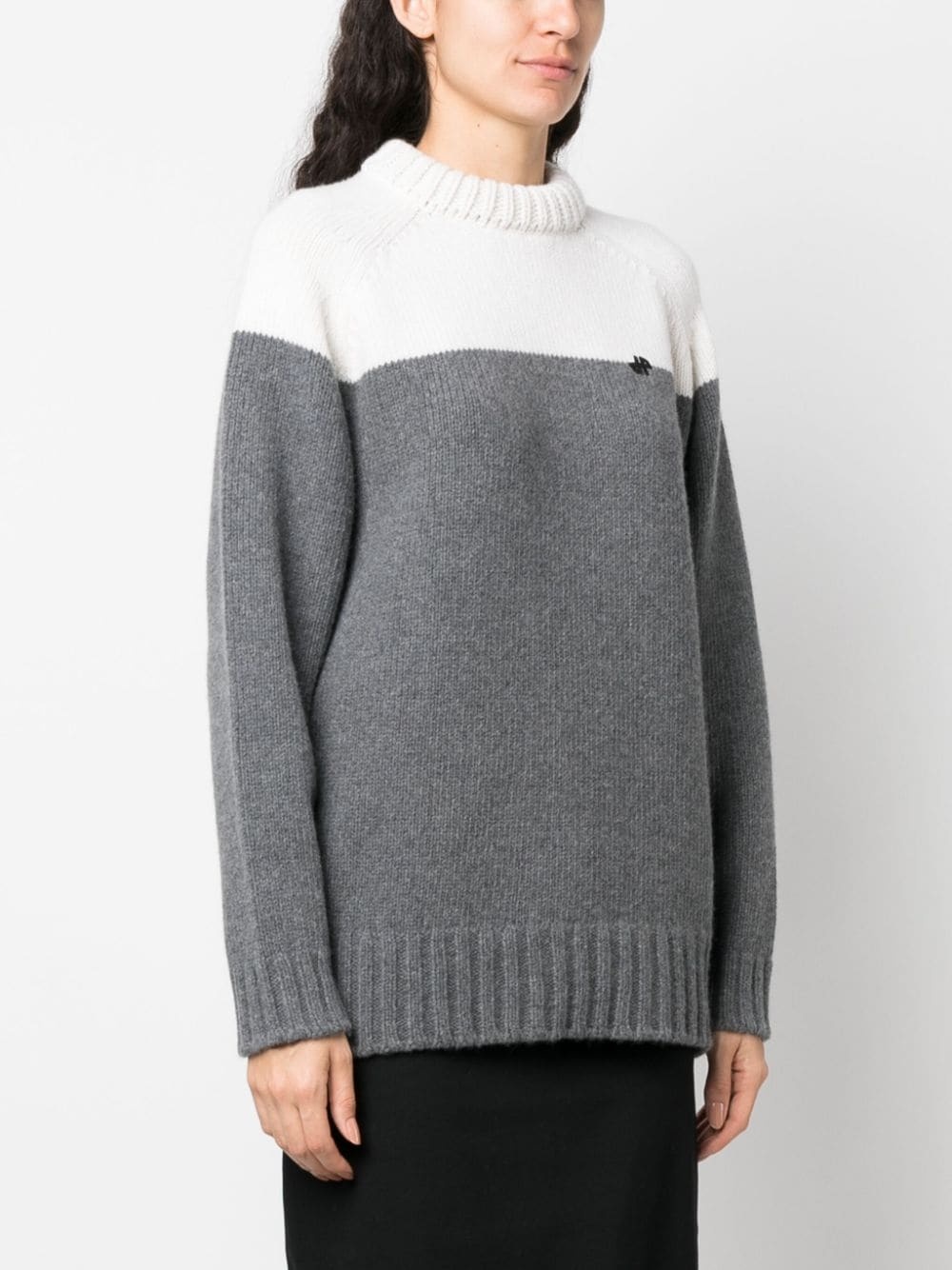 merino-blend colour-block jumper - 3