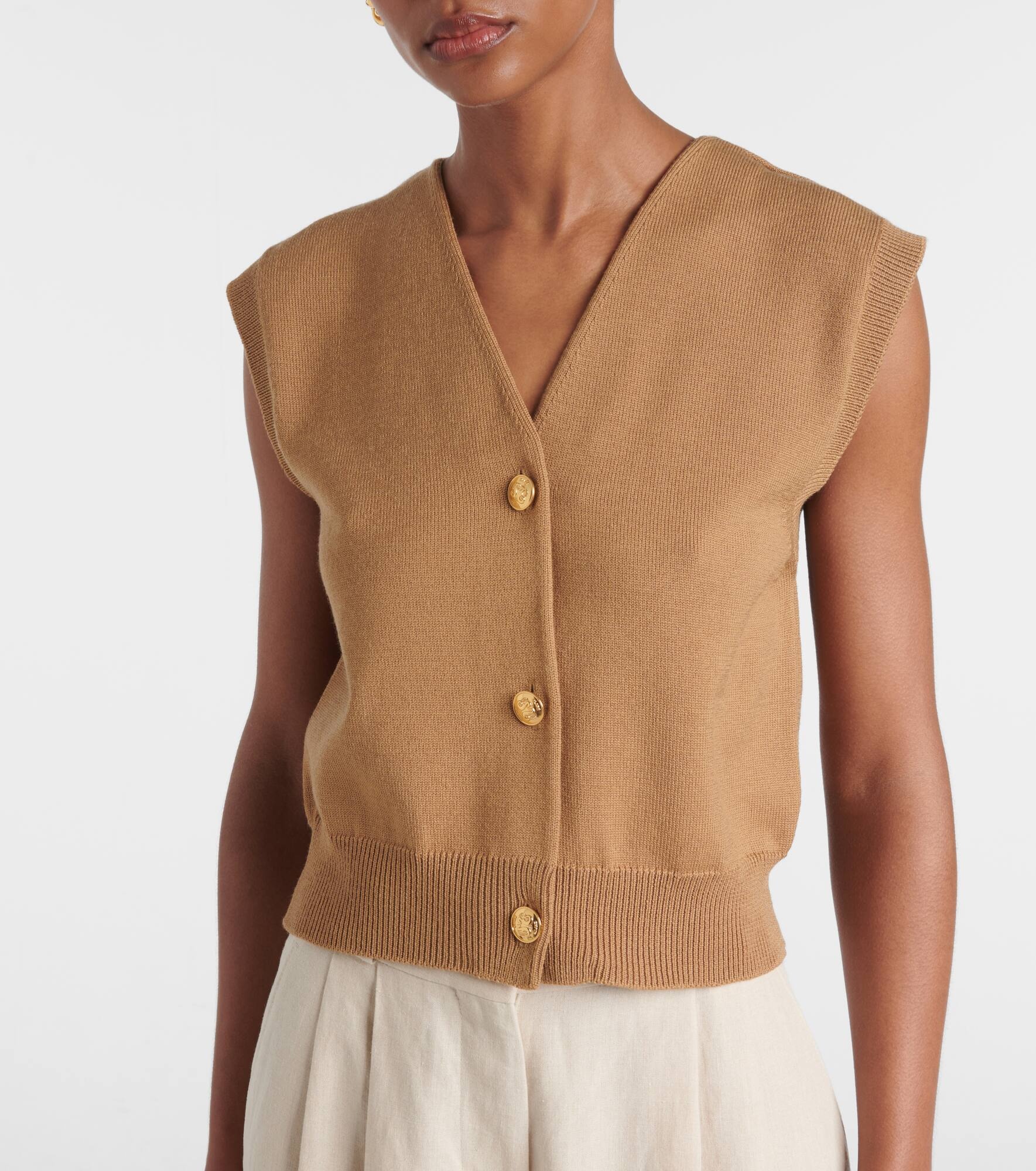 Sebright wool-blend sweater vest - 5