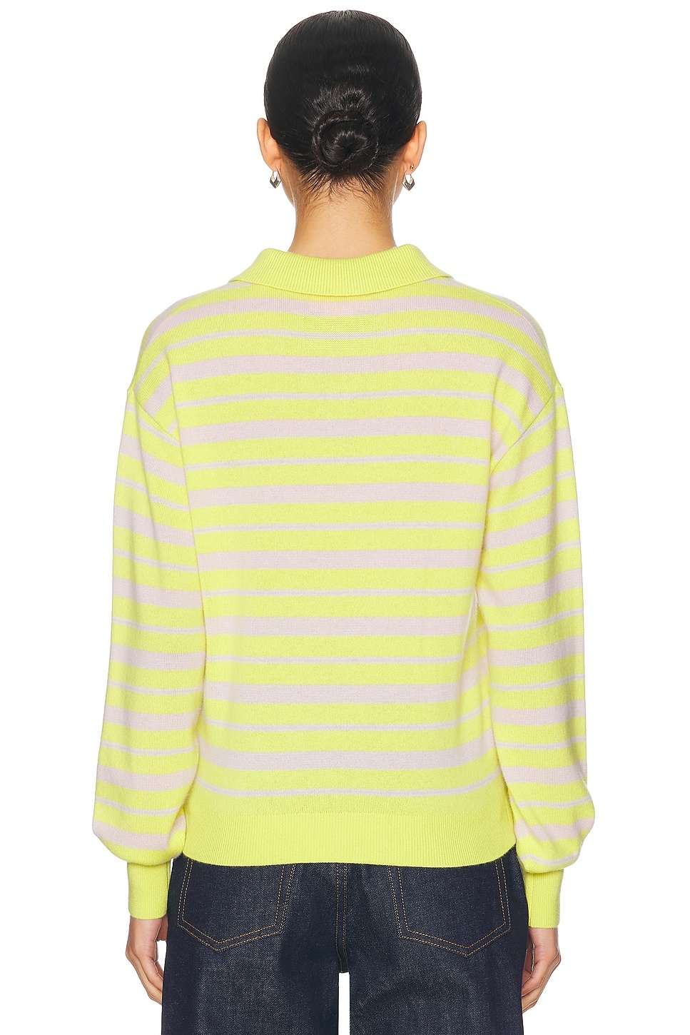 Collegiate Stripe Polo Cashmere Sweater - 3