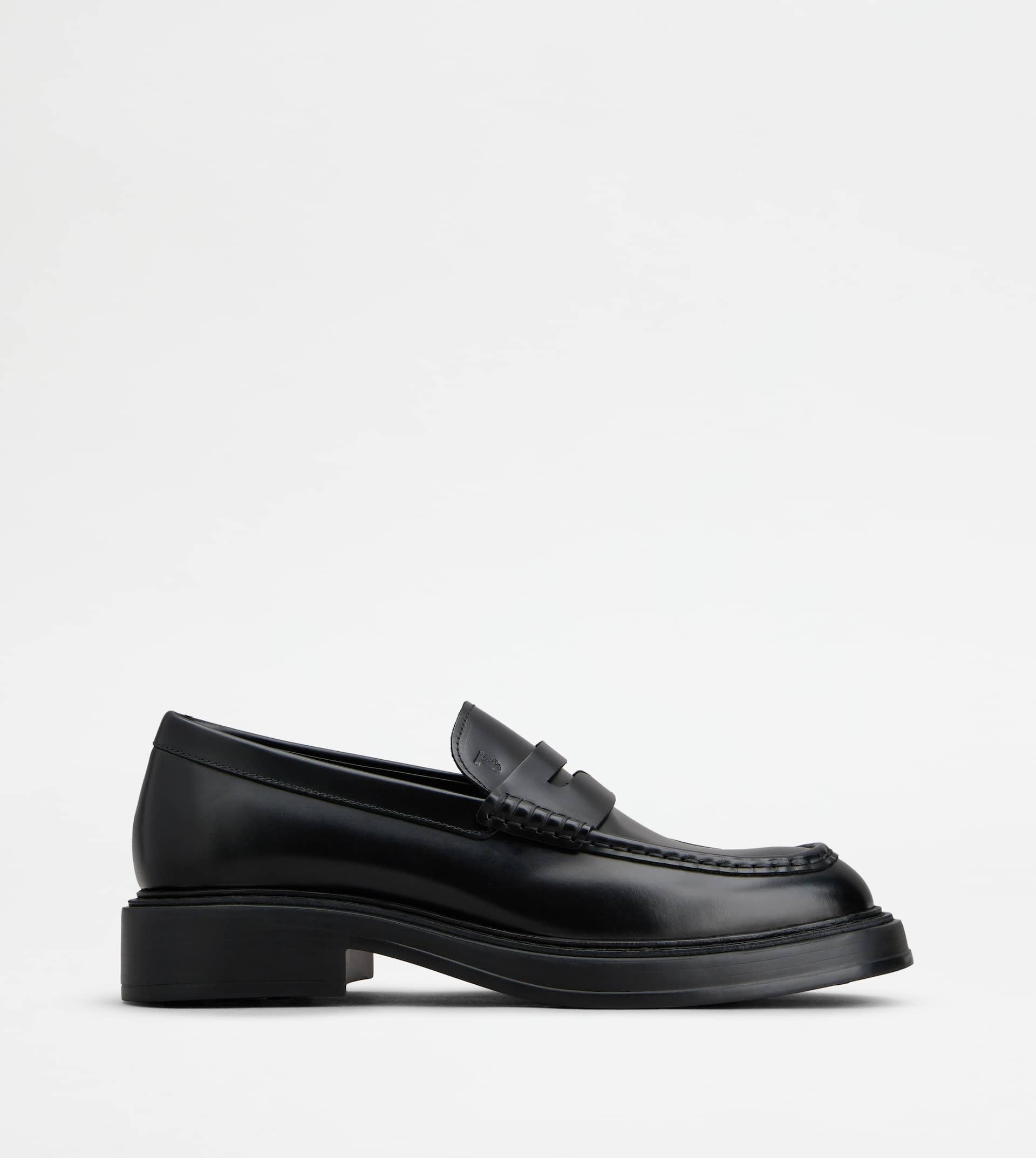 LOAFERS IN LEATHER - BLACK - 1