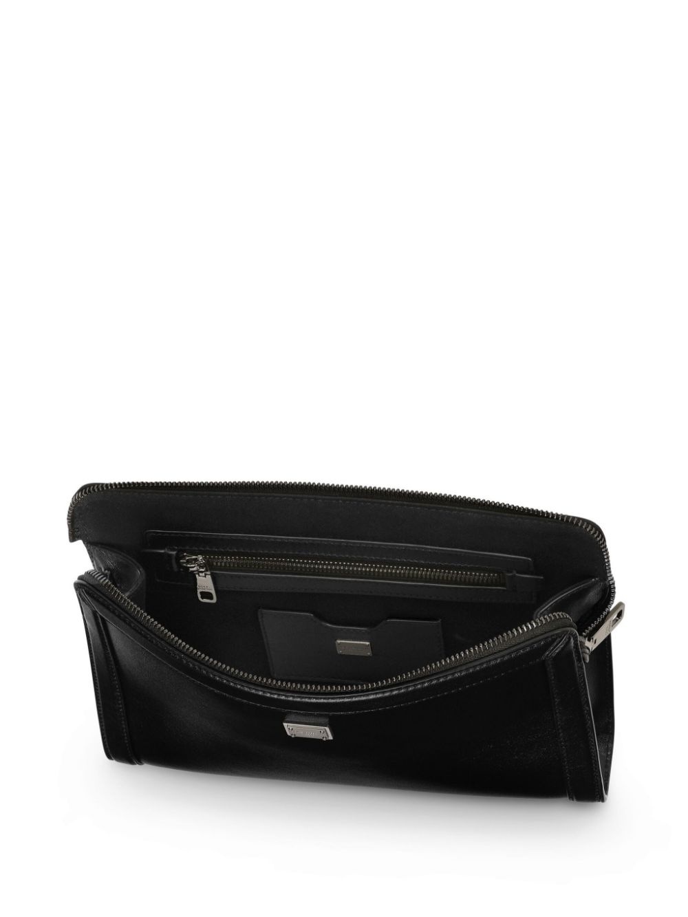 logo-plaque clutch bag - 5