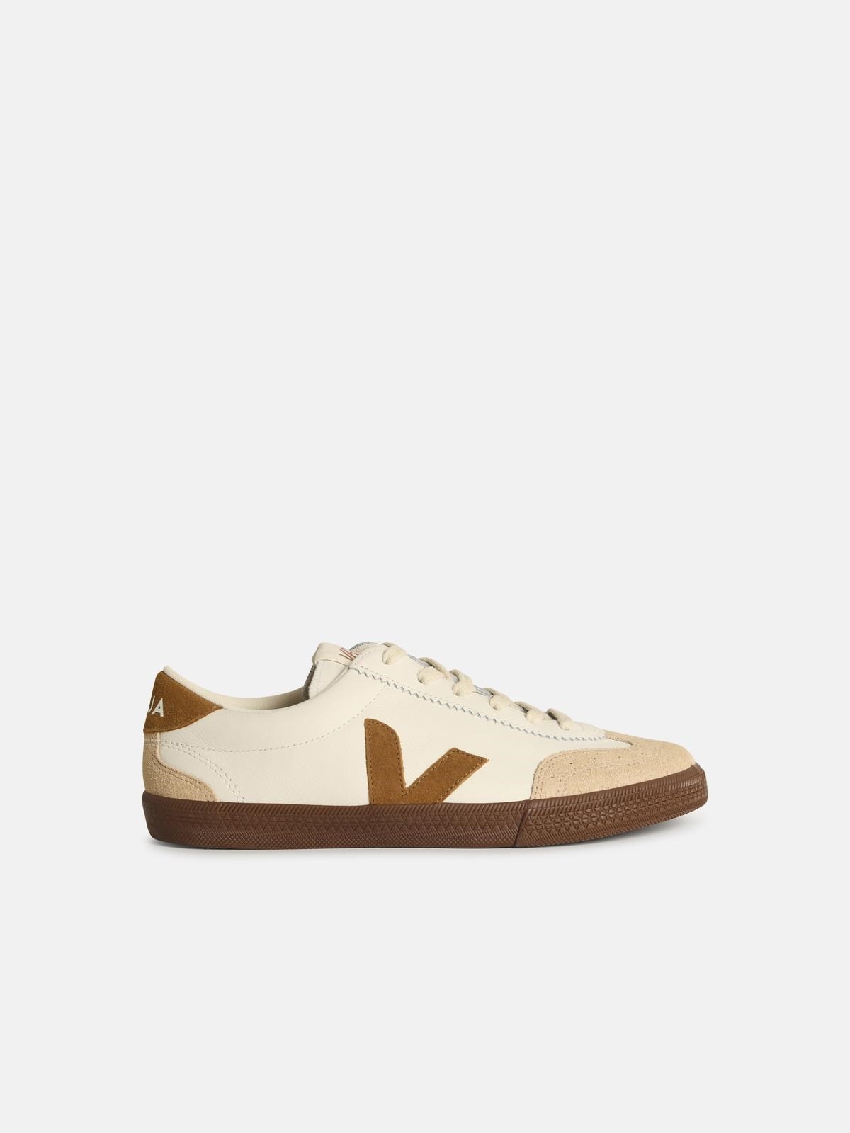 'VOLLEY' WHITE LEATHER SNEAKERS - 1