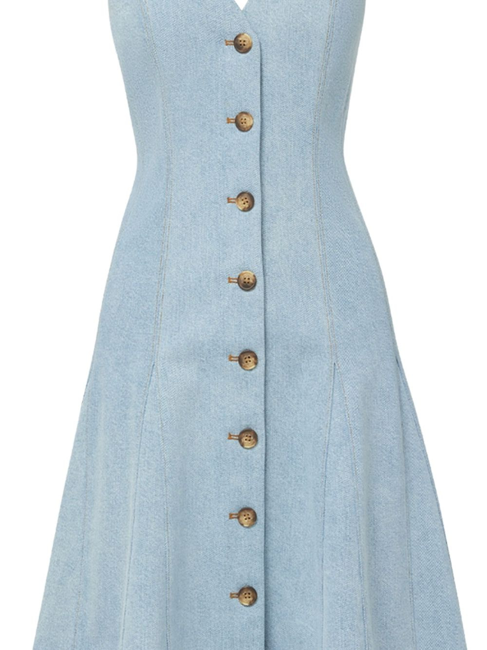 button-front sleeveless midi dress - 2