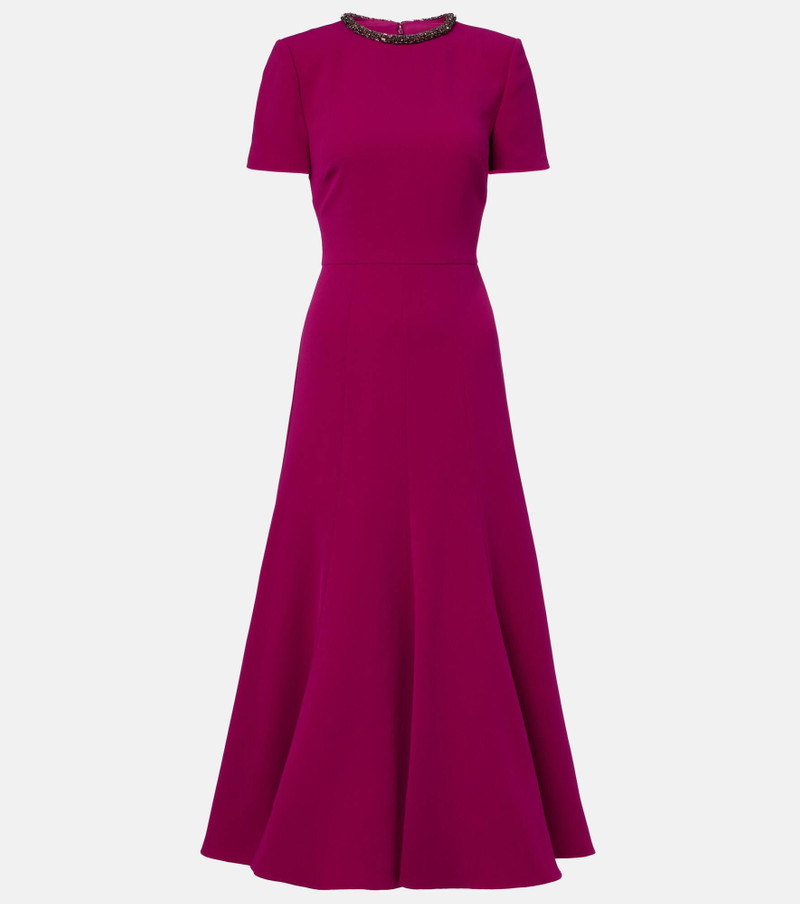 collar-embellished midi dress 1