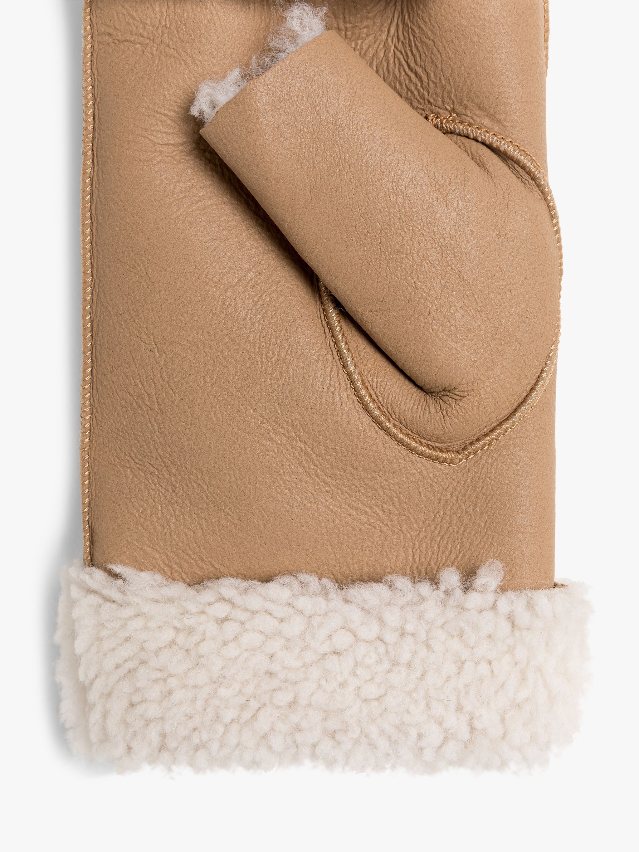 VERA TAN SUEDE FINGERLESS GLOVES - 2