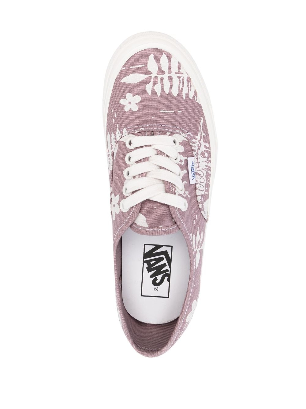 botanical-print low-top sneakers - 4