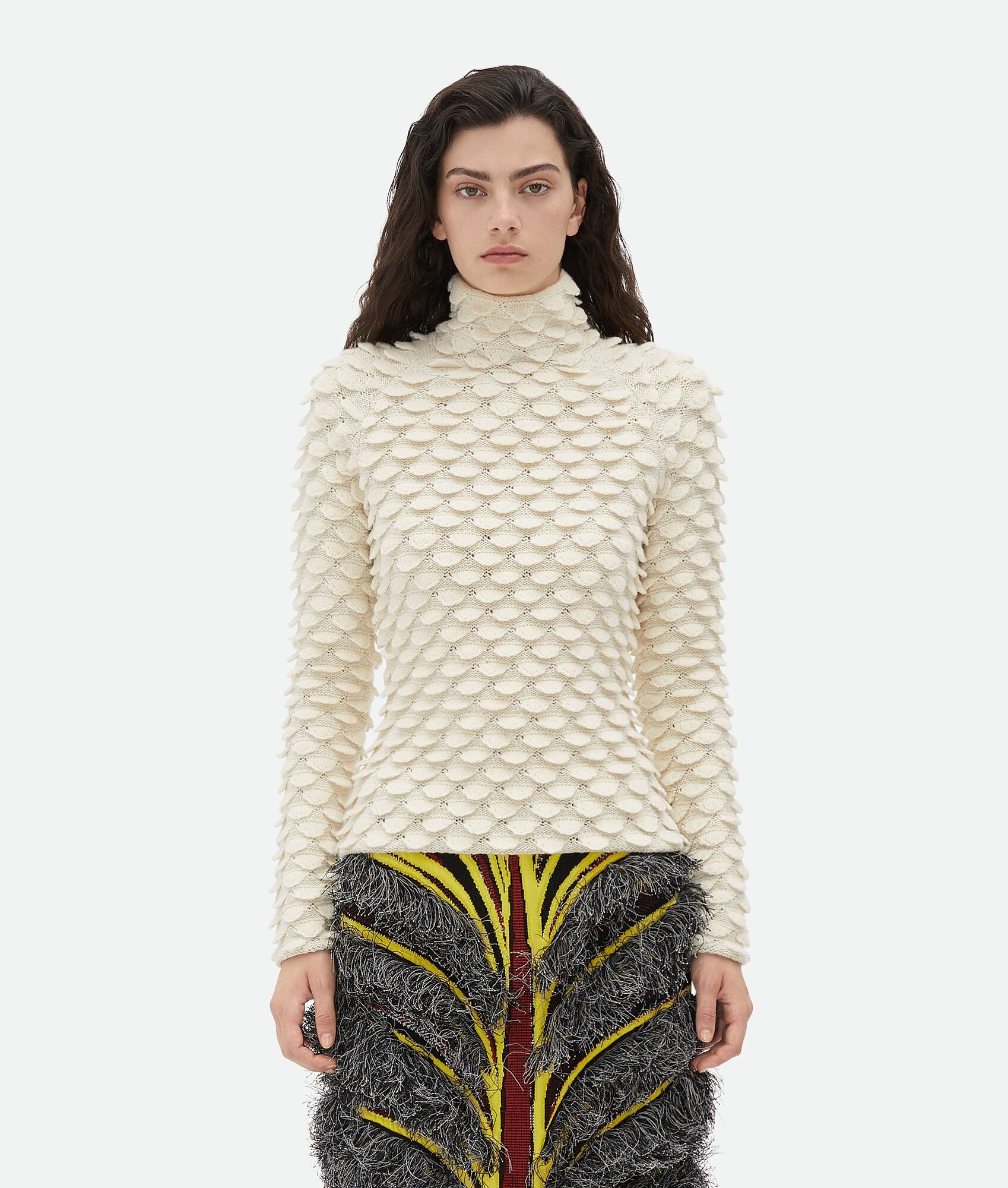 Fish Scale Wool Sweater - 1