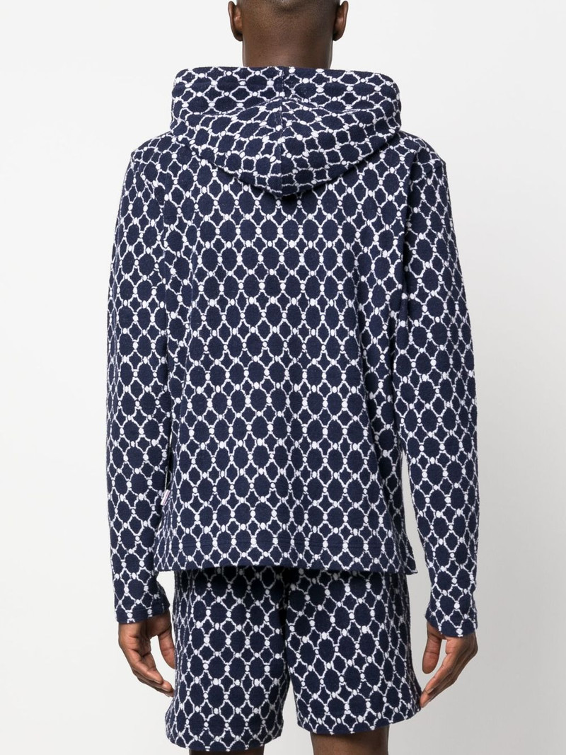 Blaine geometric-pattern terry-cloth hoodie 4