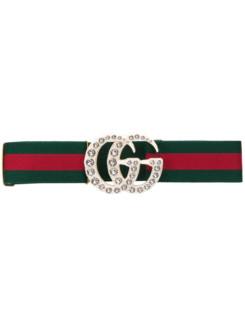 Web elastic belt with embellished GG - 1