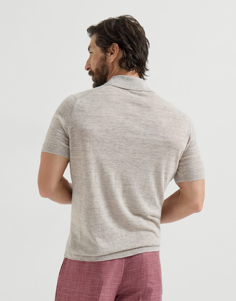 Linen and cotton knit polo 3