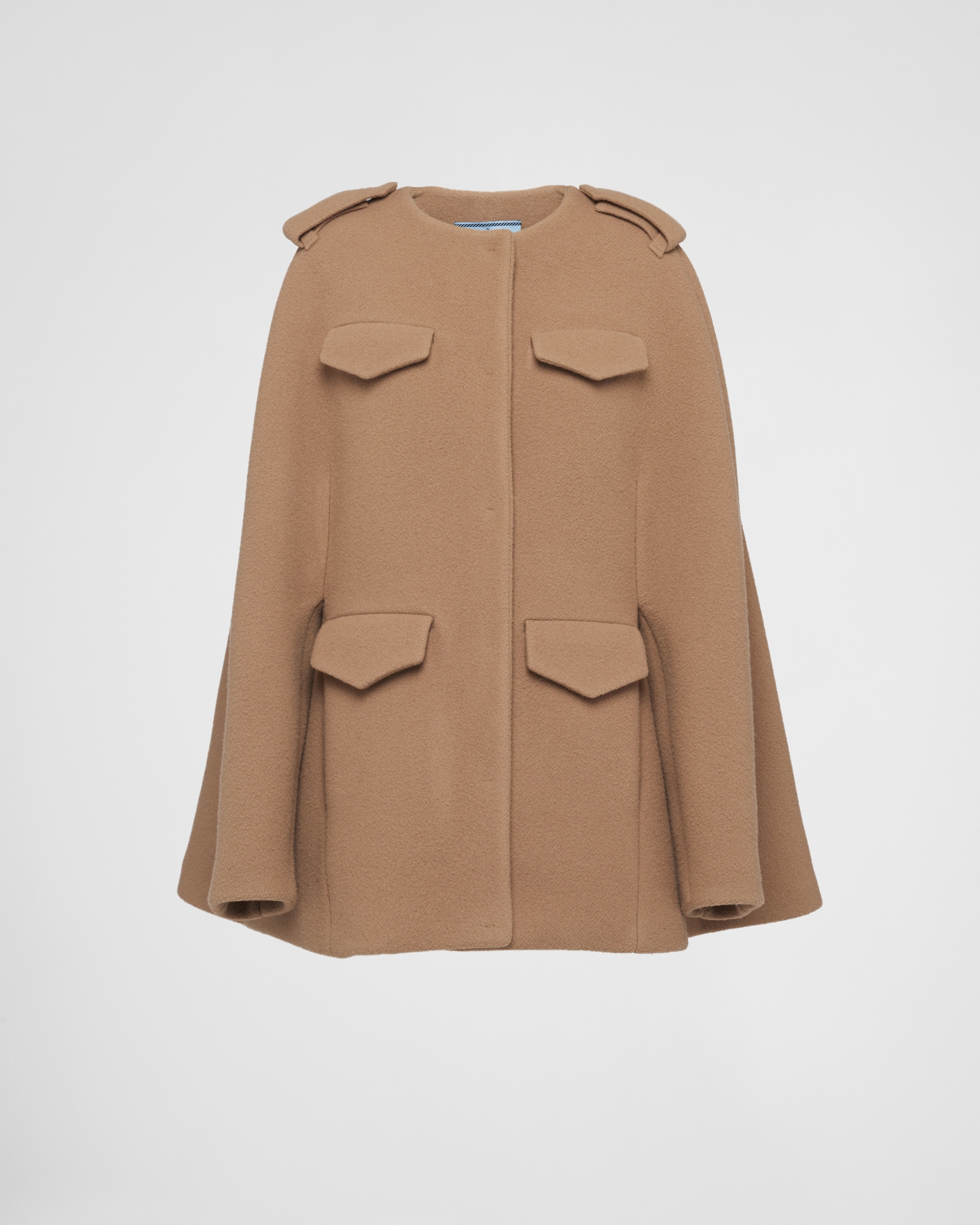 【プラダ・PRADA】Single-breasted velour caban jacket Prada Single-breasted velour caban jacket | REVERSIBLE