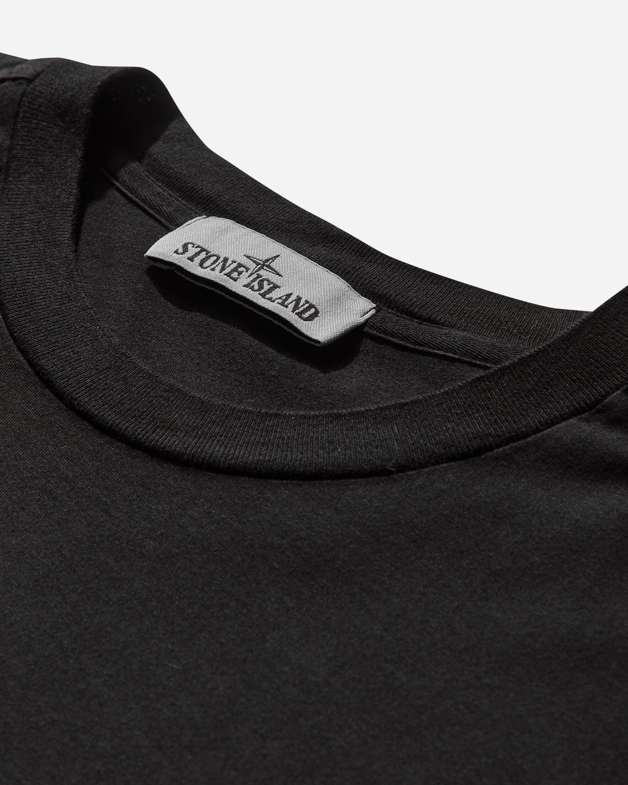 Men's Garment Dyed Logo Longsleeve T-Shirt Black - 3