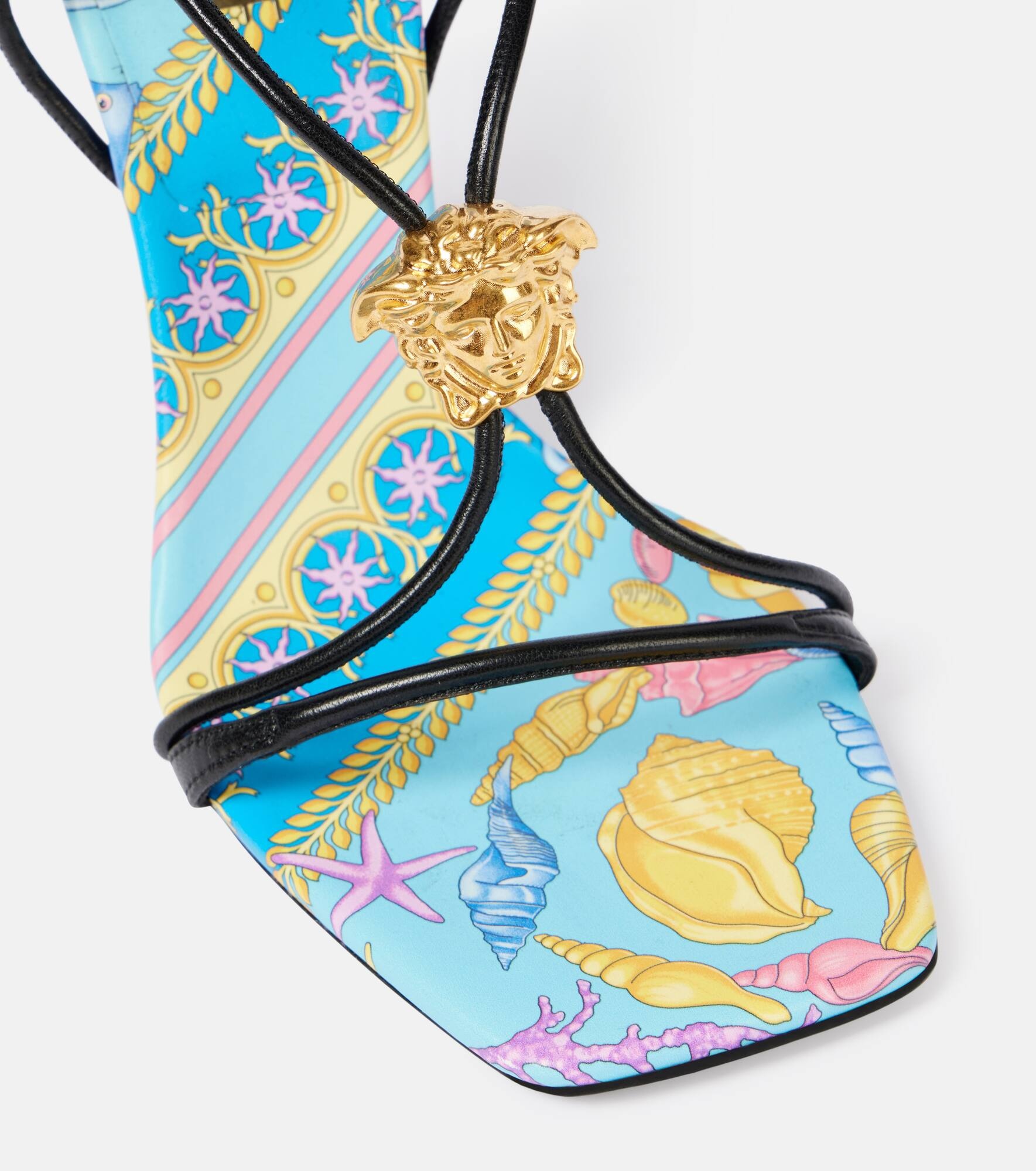 La Medusa printed leather sandals - 5