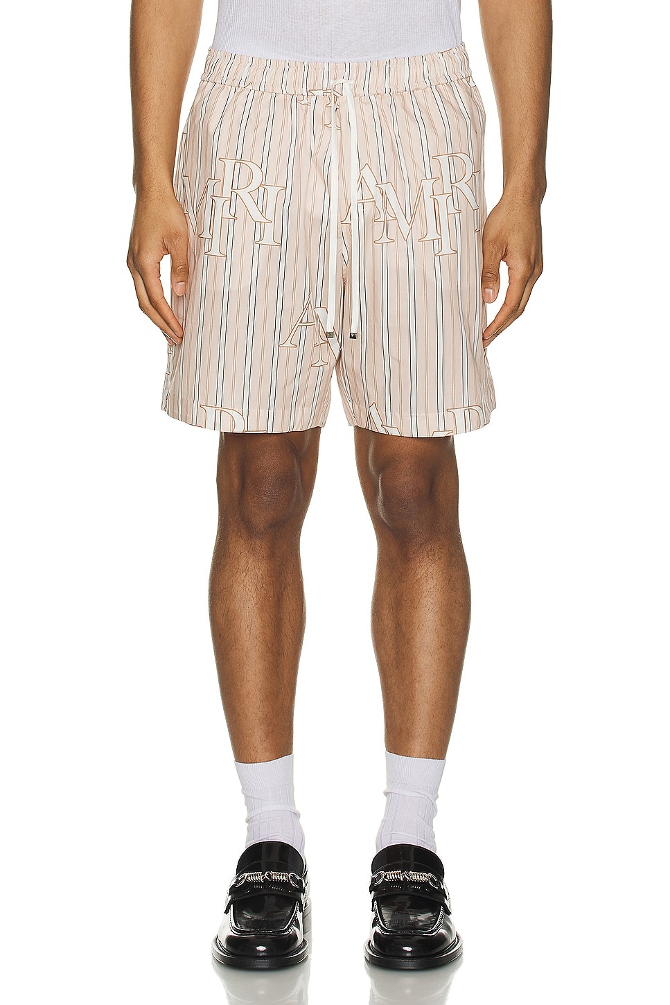 Stripe Staggered Poplin Short - 4